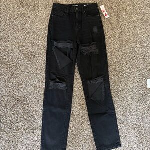 Fashion Nova Black Straight Leg Jeans